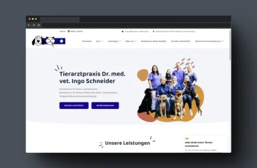 Tierarztpraxis Dr. med. vet. Ingo Schneider </br>Webdesign